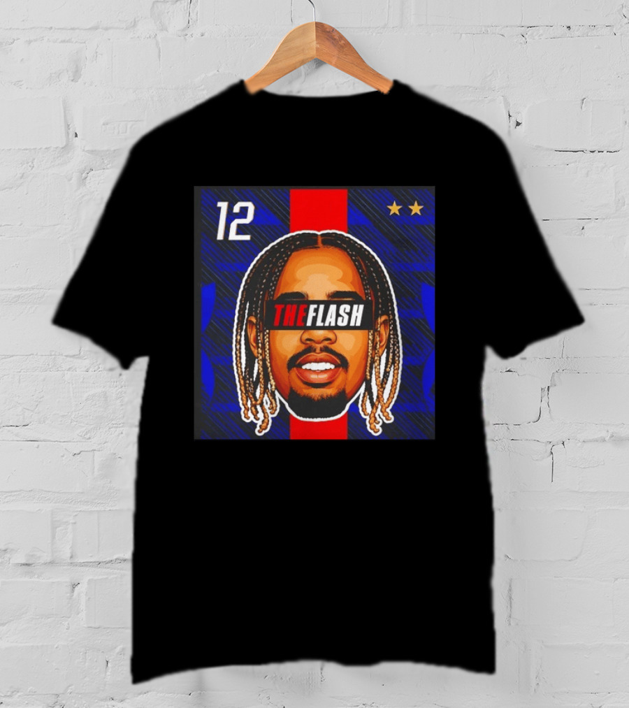 Bradley Barcola The Flash Big Head 12 France National Football Team Stars T-Shirt
