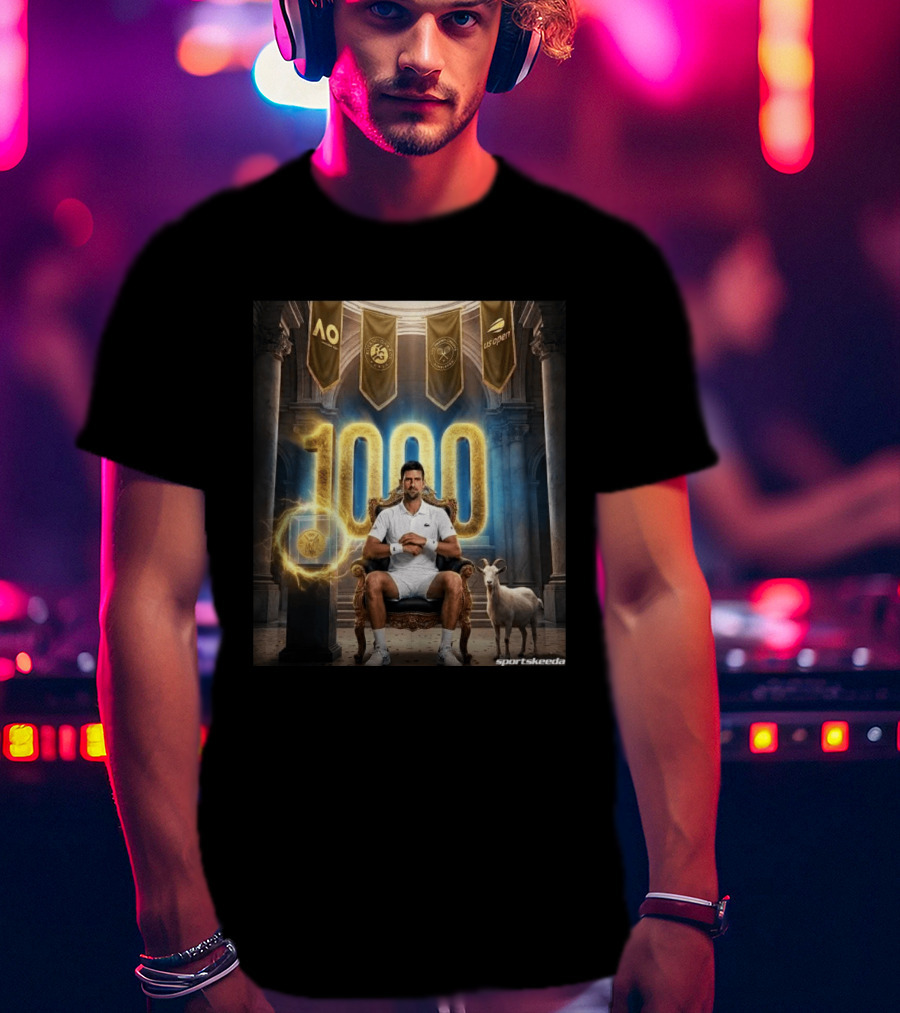 Novak Djokovic 1000 Weeks ATP Top 20 Tennis Player T-Shirt