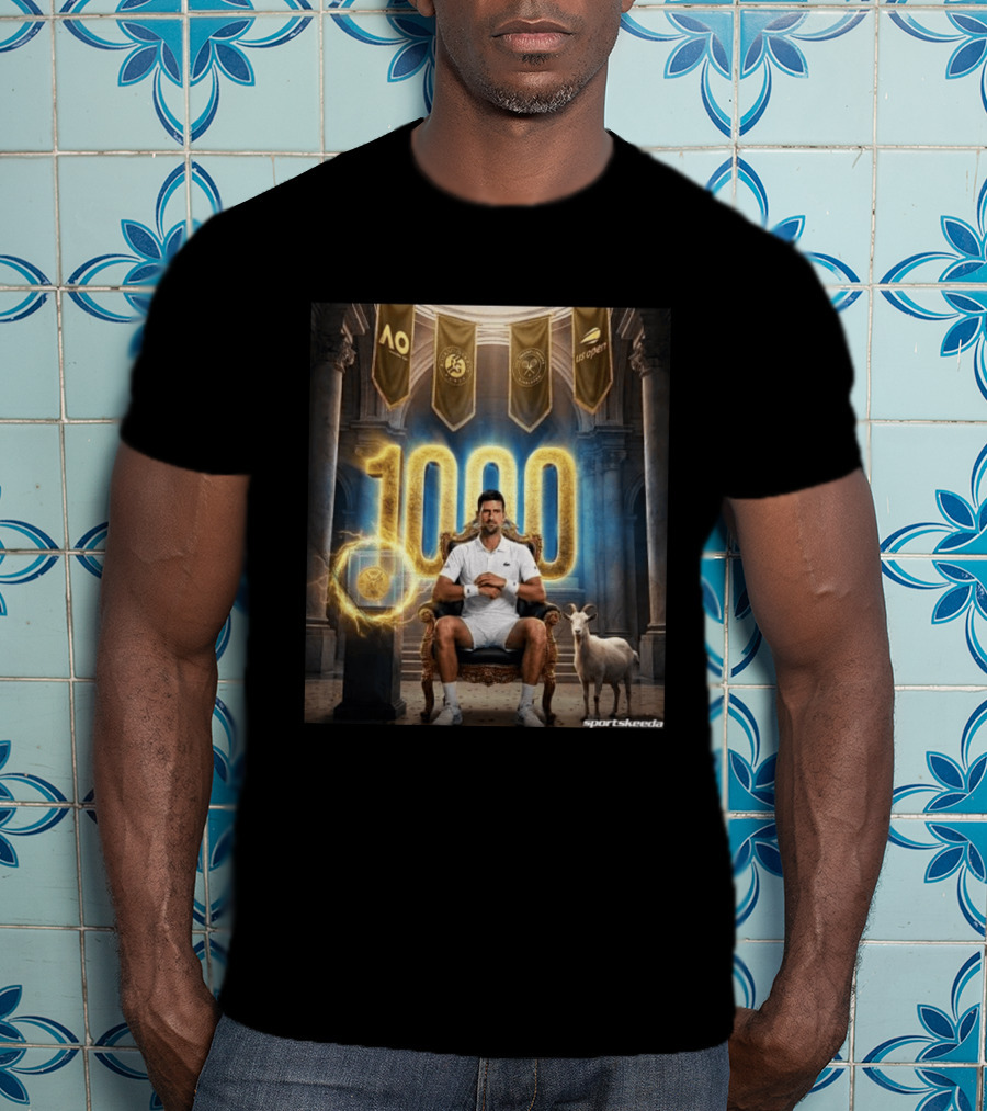 Novak Djokovic 1000 Weeks ATP Top 20 Tennis Player T-Shirt