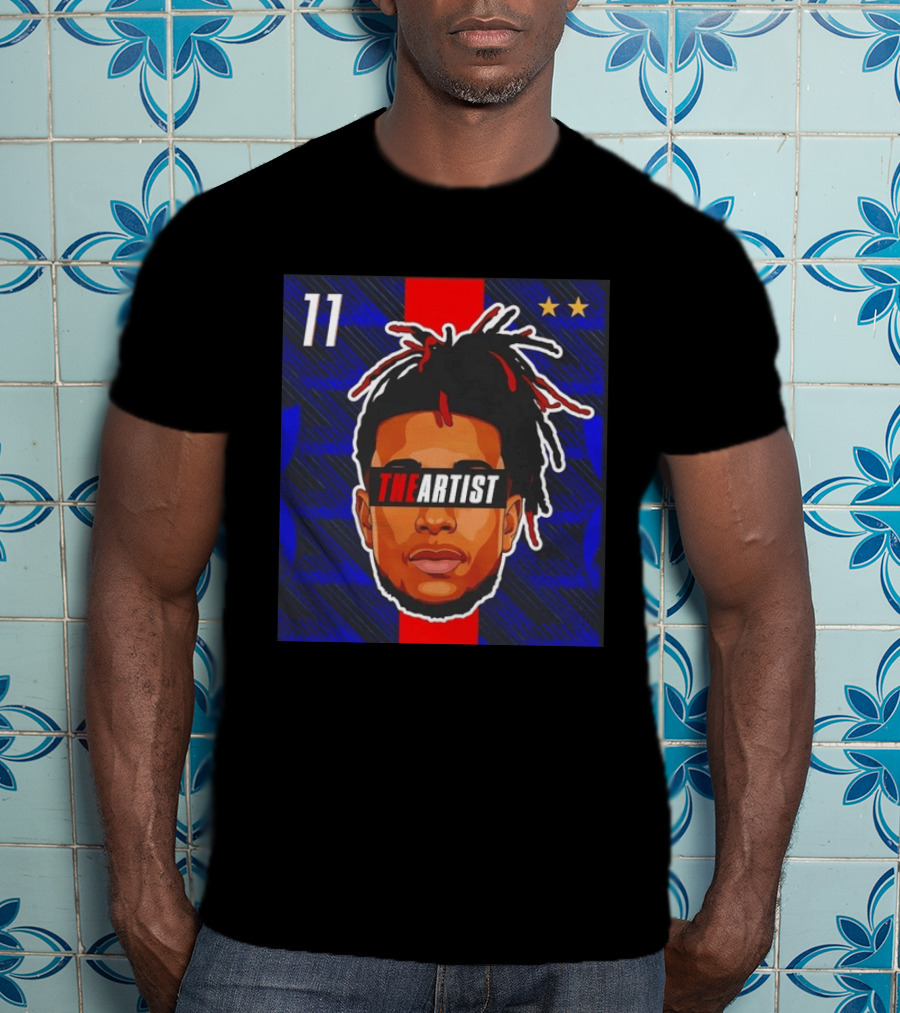 Michael Olise France National Football Team The Artist Big Head 11 Stars T-Shirt