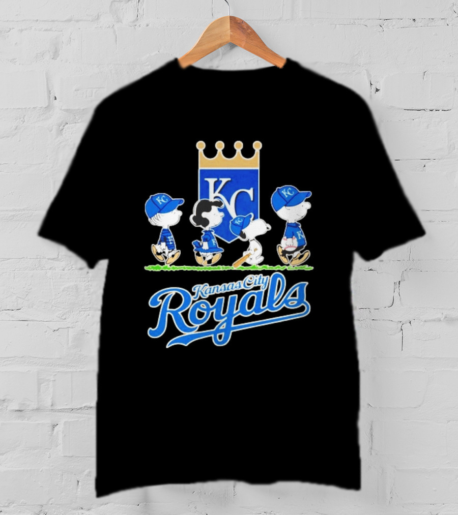 Kansas City Royals Peanuts Characters KC Classic Collaboration T-Shirt