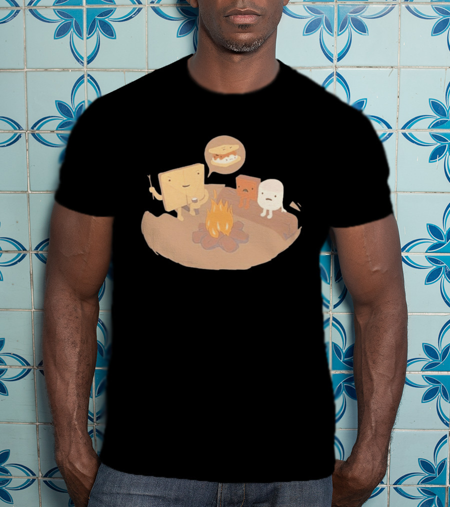 S'mores Characters Camping Fun Leo Dooley Lab Rats T-Shirt