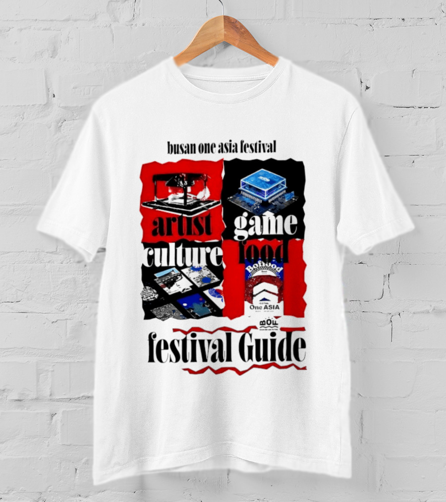 Busan One Asia Festival Artist Game Food Culture Festival Guide T-Shirt