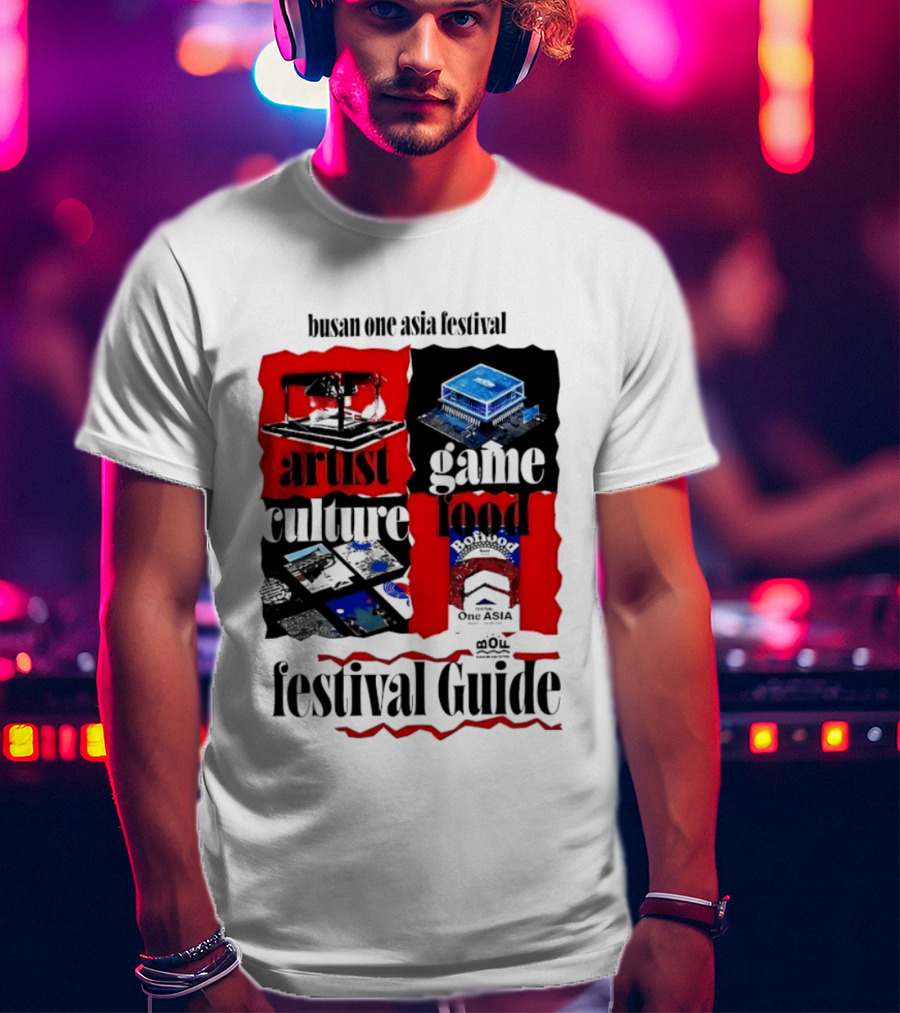 Busan One Asia Festival Artist Game Food Culture Festival Guide T-Shirt