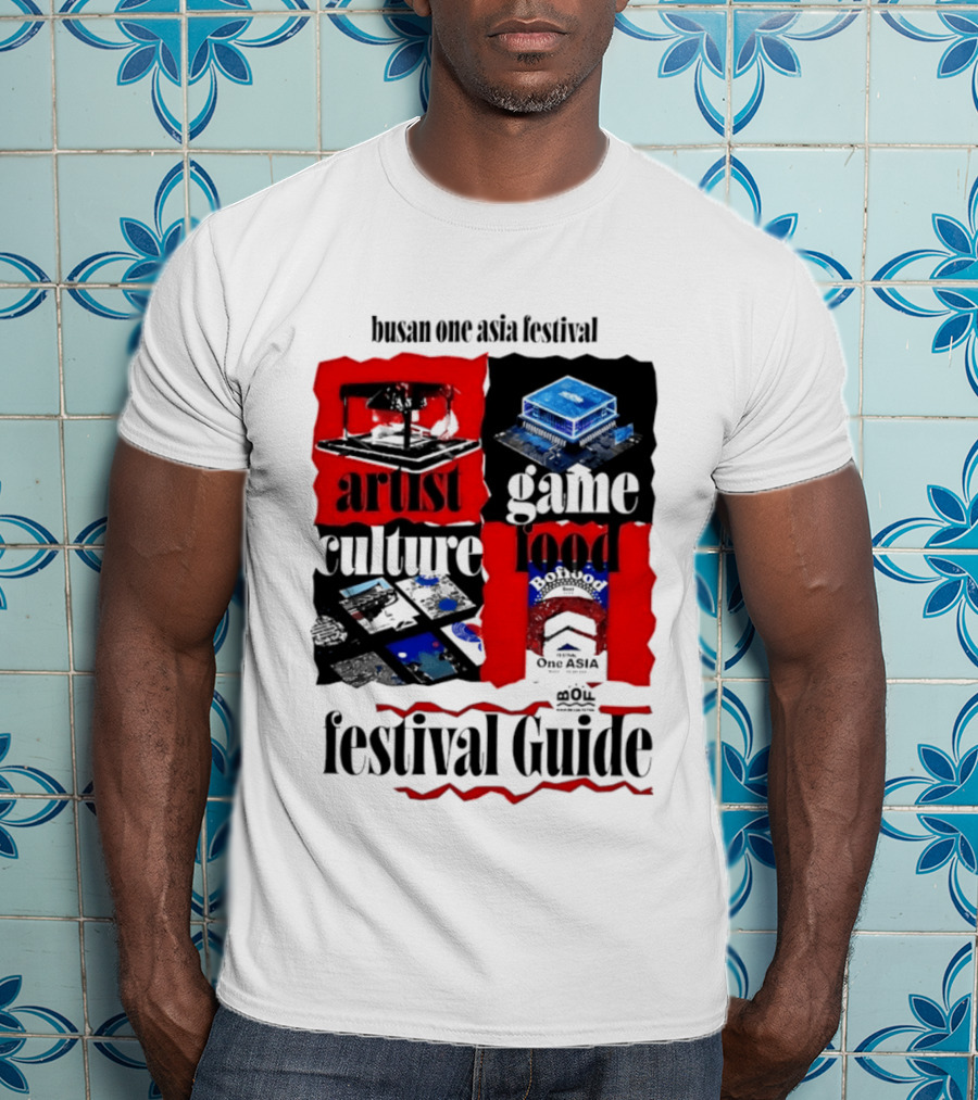 Busan One Asia Festival Artist Game Food Culture Festival Guide T-Shirt