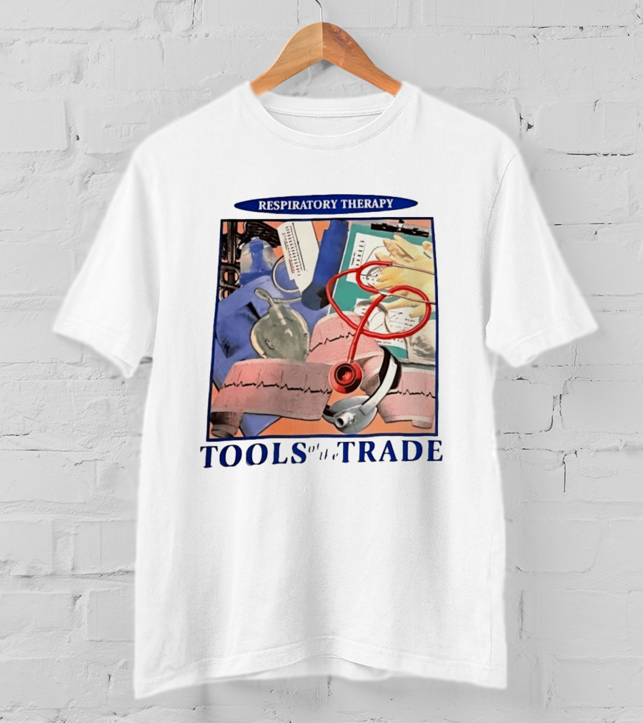 Respiratory Therapy Tools Stethoscope And Medical Instruments T-Shirt