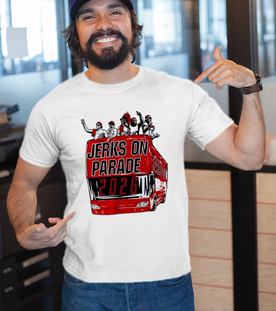Jerks On Parade 2026 Carolina Hurricanes NHL Bus Fan Celebration T-Shirt