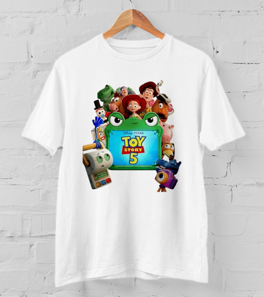 Woody Buzz Lightyear And Friends Toy Story 5 Disney Pixar Characters T-Shirt