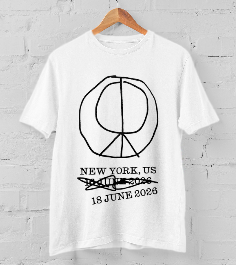 New York US Peace Symbol 18 June 2026 T-Shirt