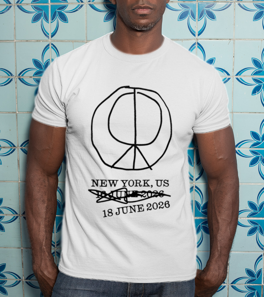 New York US Peace Symbol 18 June 2026 T-Shirt