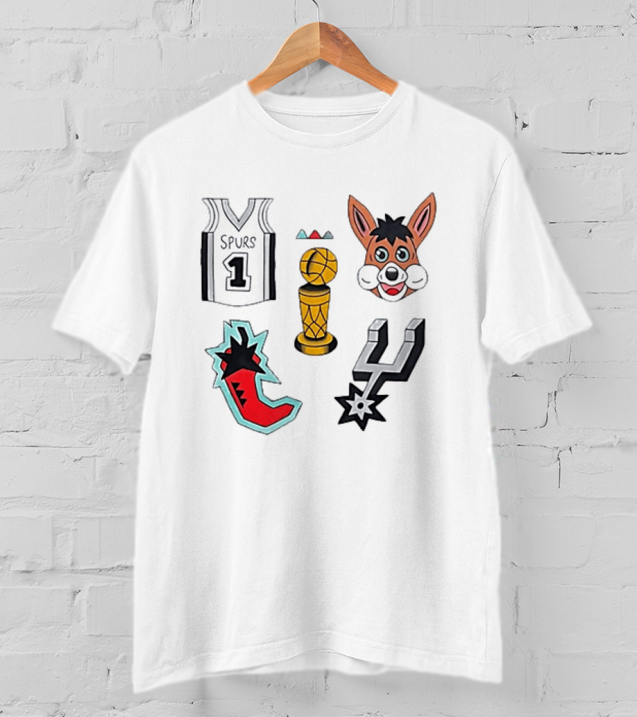 Original Royce San Antonio Spurs 1 Trophy 2026 Chili Spur White T-Shirt