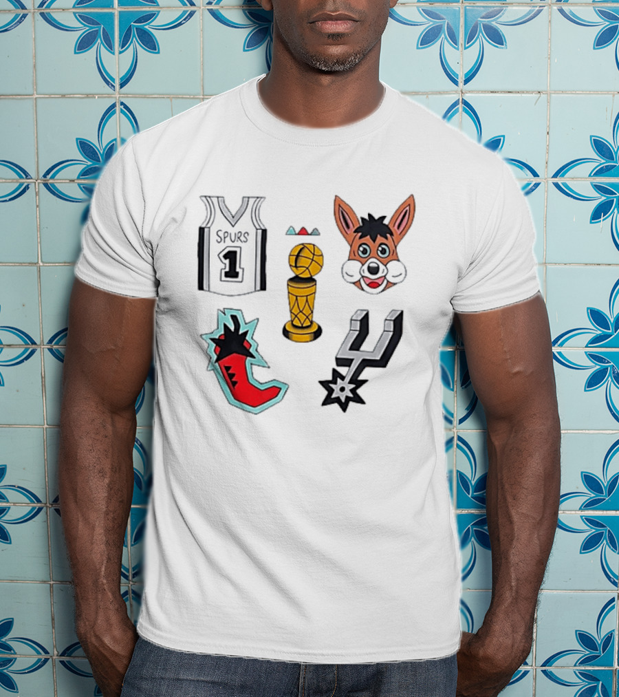 Original Royce San Antonio Spurs 1 Trophy 2026 Chili Spur White T-Shirt