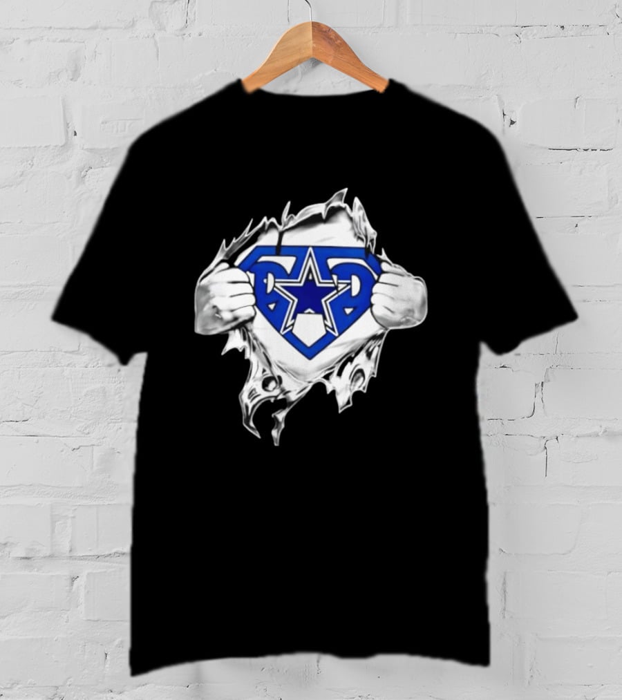 Dallas Cowboys Super Dad Star Emblem Father's Day T-Shirt