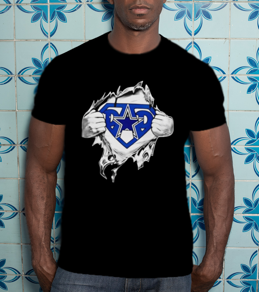 Dallas Cowboys Super Dad Star Emblem Father's Day T-Shirt