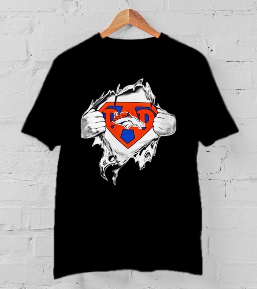 Denver Broncos Super Dad Happy Father's Day Hero Football Fan T-Shirt