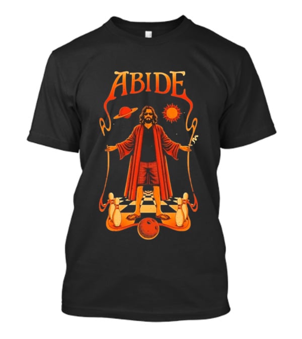 The Big Lebowski Abide Dude Bowling Solar System T-Shirt