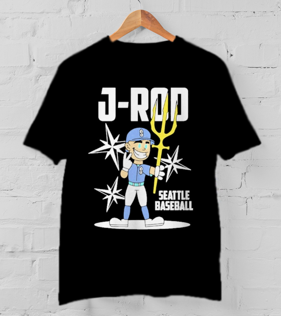 J Rod Seattle Baseball Julio Rodríguez Cartoon Trident Stars T-Shirt