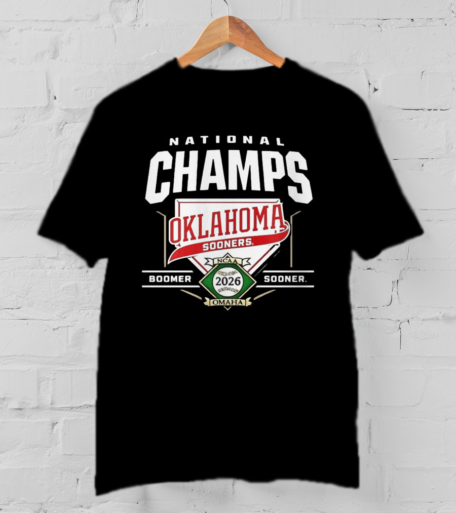 Oklahoma Sooners NCAA National Champs 2026 Omaha Boomer Sooner T-Shirt