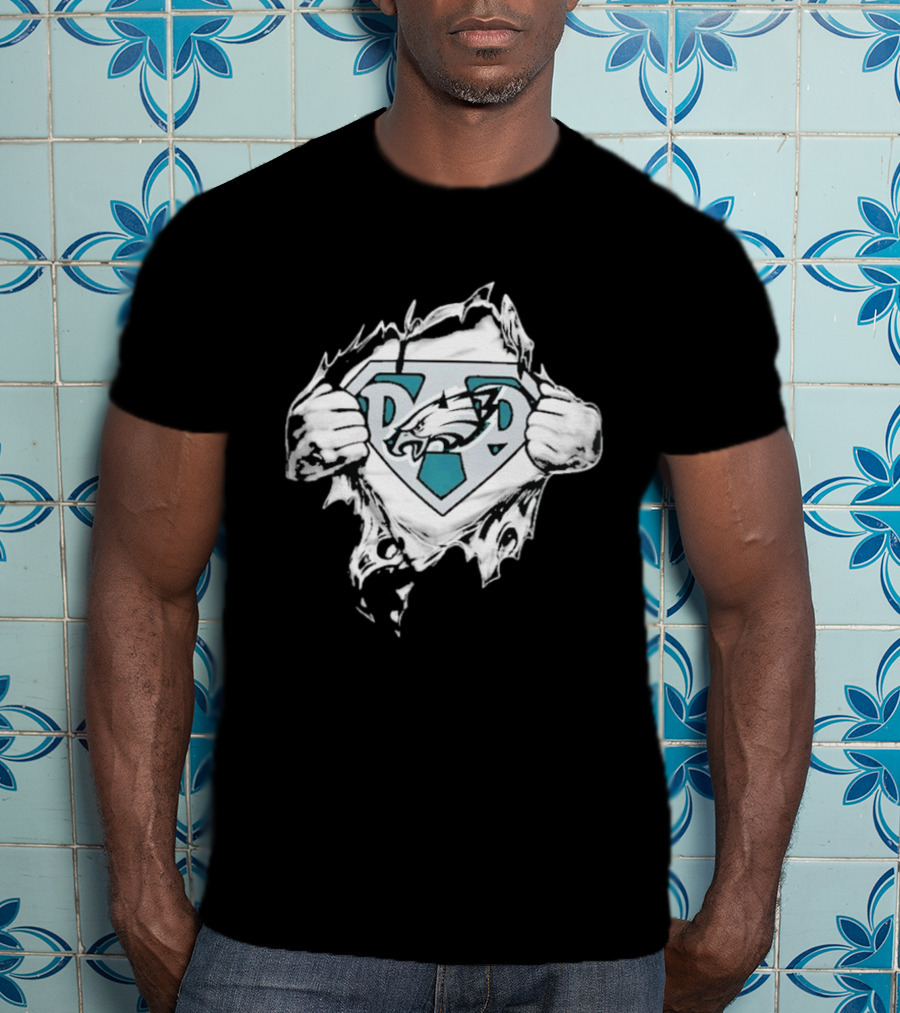 Philadelphia Eagles Super Dad Ripped Chest Fan T-Shirt