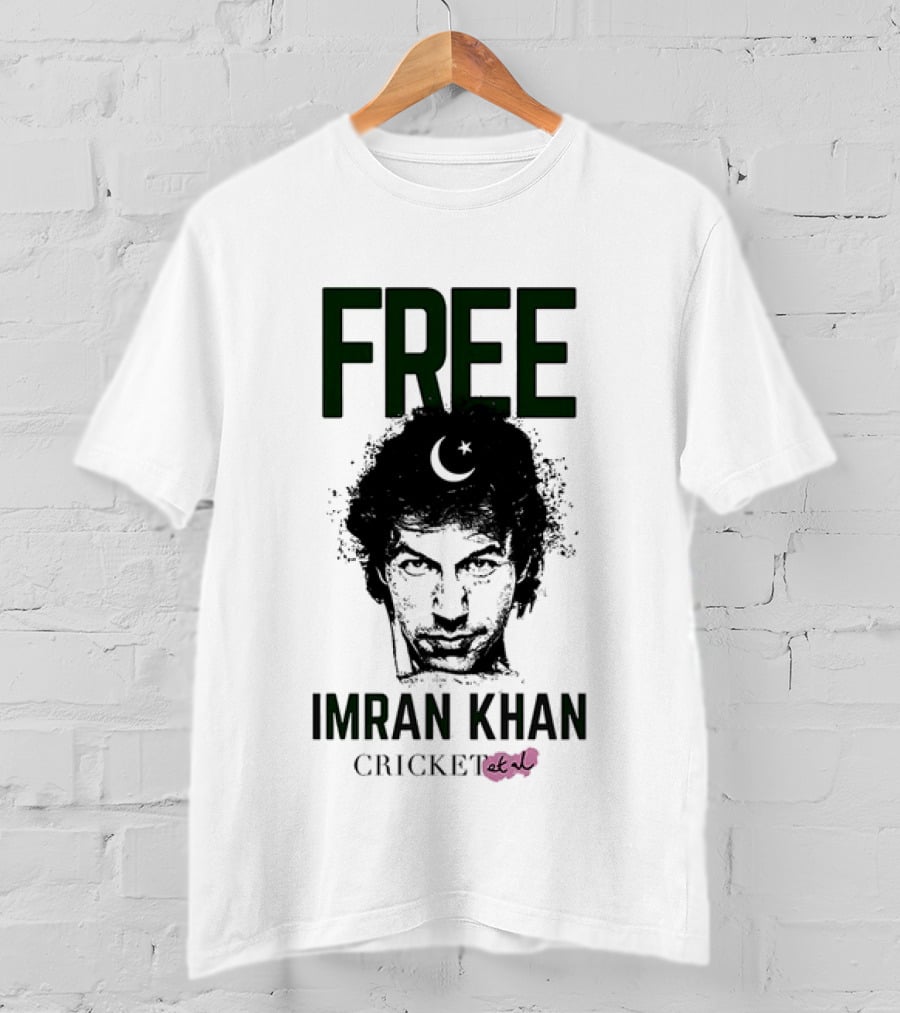 Free Imran Khan Cricket Protest Moon T-Shirt
