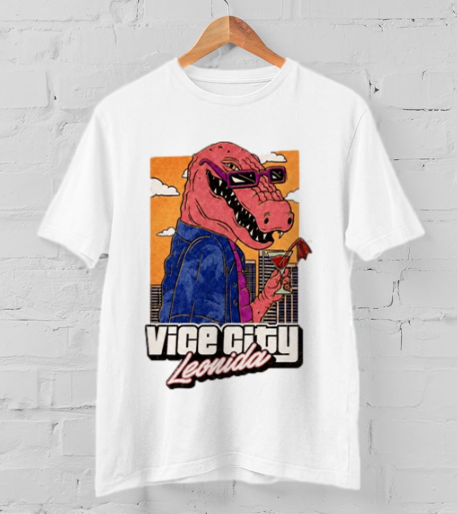 Grand Theft Auto VI GTA 6 Vice City Leonida Alligator Martini T-Shirt