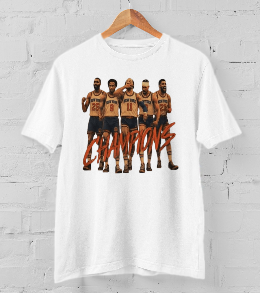 New York Knicks Champions Jalen Brunson Karl Anthony Towns Madison Square Garden NBA Basketball T-Shirt