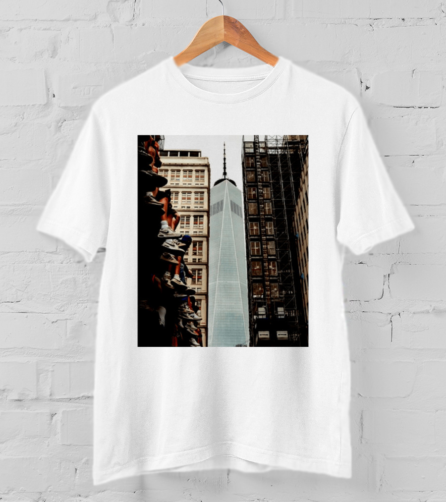Jalen Brunson New York Knicks One World Trade Center Basketball Sneakers T-Shirt