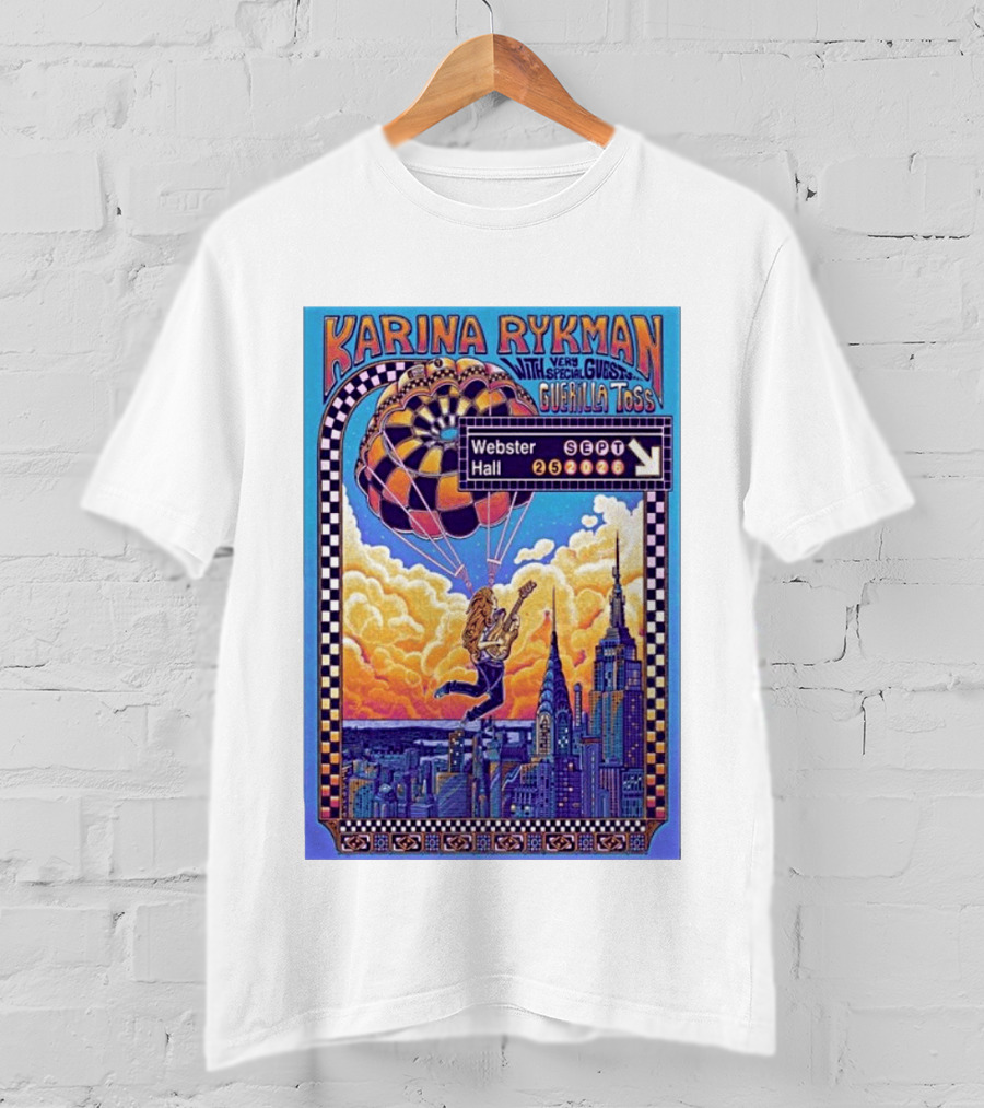 Karina Rykman Webster Hall New York 09 25 2026 Featuring Guerilla Toss Concert T-Shirt