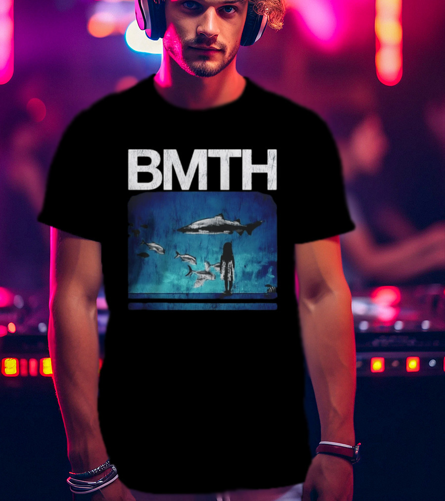 BMTH Bring Me The Horizon Ocean Scene With Sharks T-Shirt