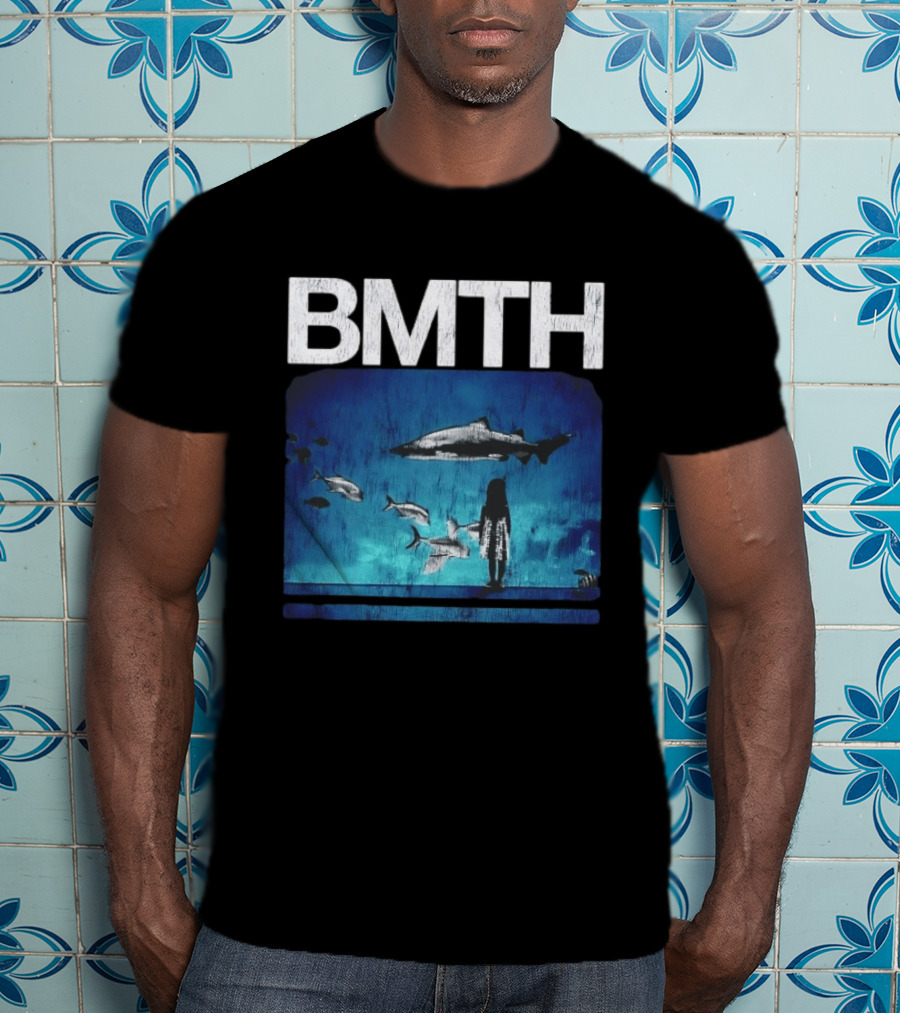 BMTH Bring Me The Horizon Ocean Scene With Sharks T-Shirt