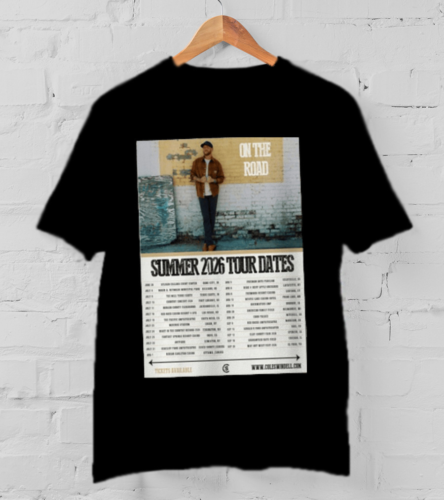 Cole Swindell On The Road Summer Tour 2026 Dates With Tickets Available T-Shirt