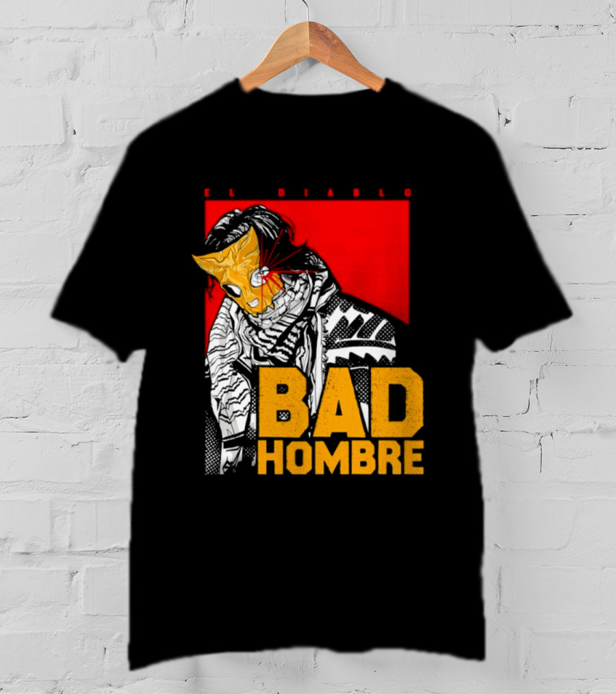 El Diablo Bad Hombre Mask Horror T-Shirt