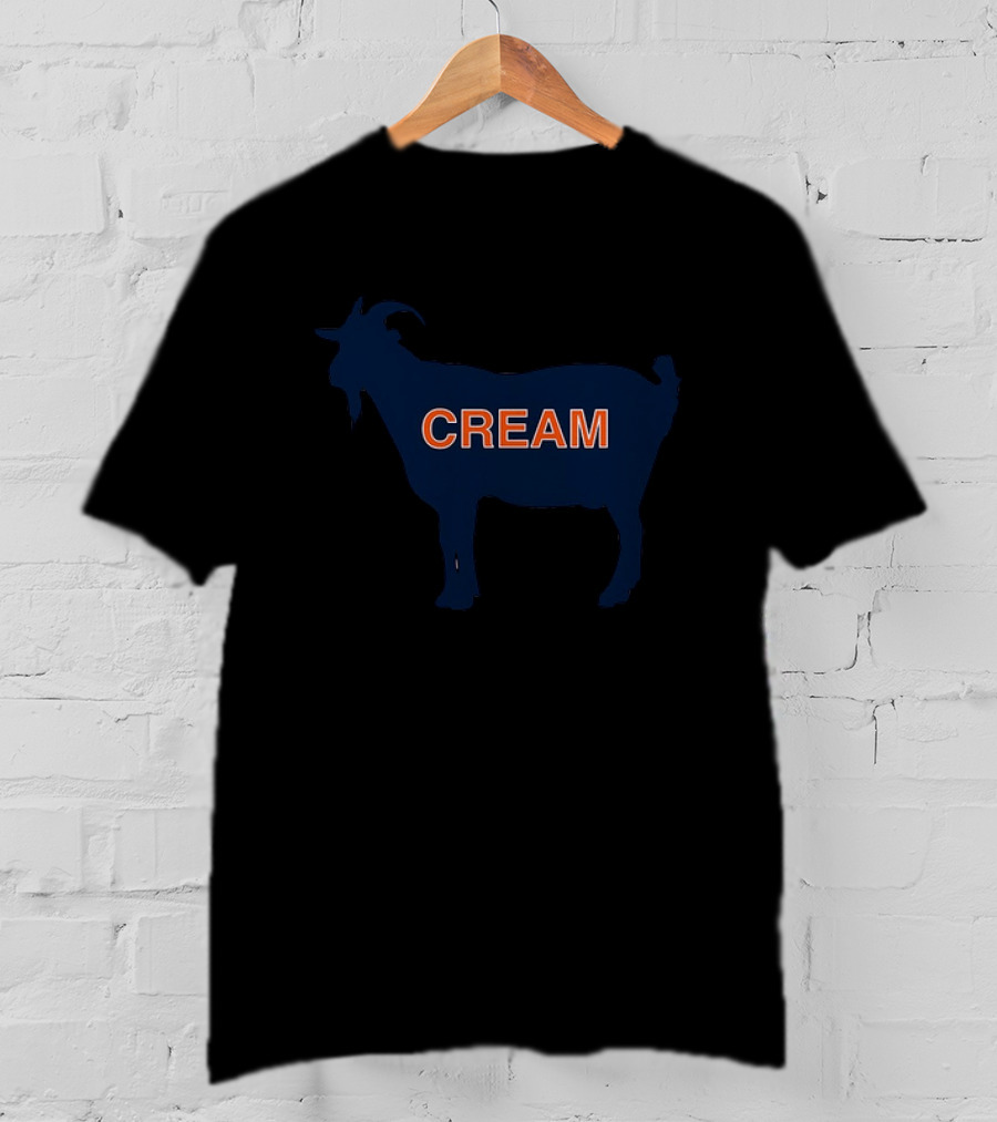 Greatest Of All Time CREAM Chicago Bears Goat T-Shirt