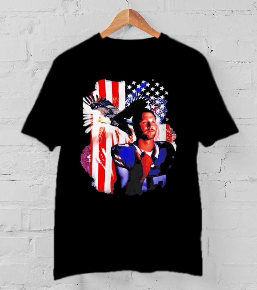 Josh Allen American Flag Eagle Patriots And Stars T-Shirt