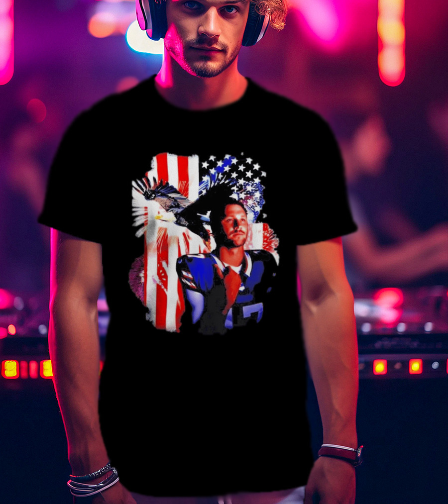 Josh Allen American Flag Eagle Patriots And Stars T-Shirt