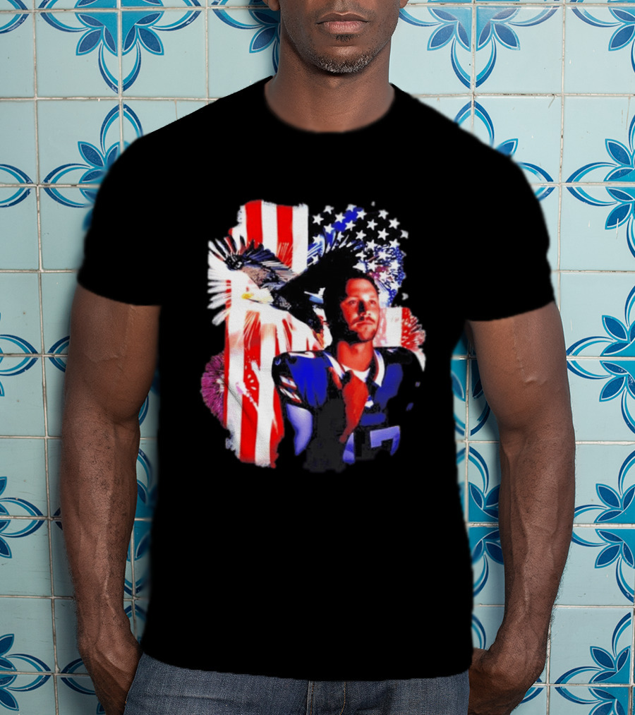 Josh Allen American Flag Eagle Patriots And Stars T-Shirt