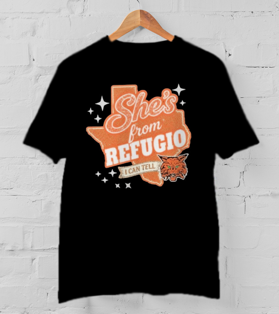 She's From Refugio I Can Tell Texas Wildcat Stars T-Shirt