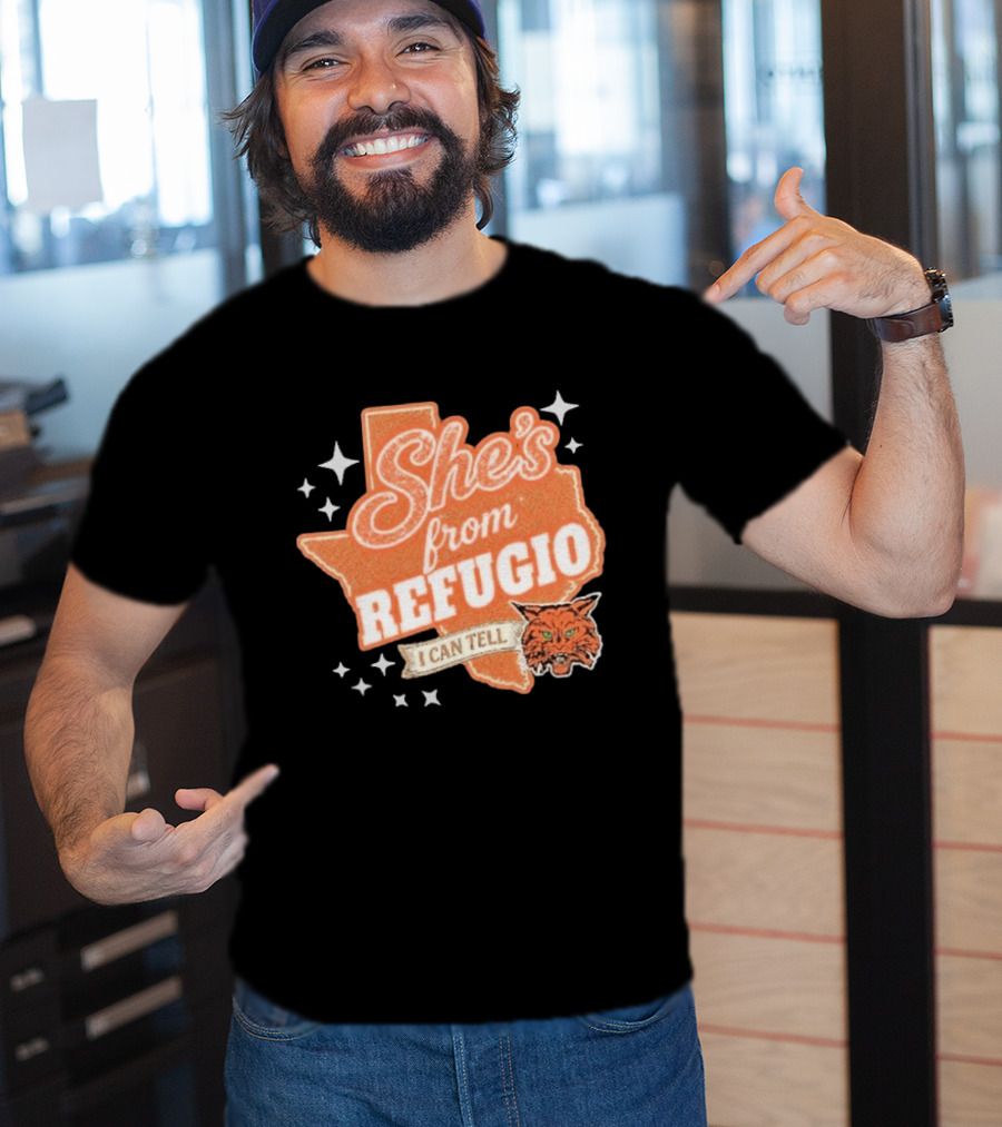 She's From Refugio I Can Tell Texas Wildcat Stars T-Shirt