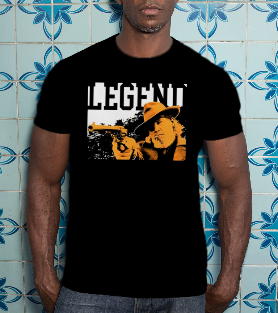Legend Marshal Reuben J. Cogburn True Grit Icon With Hat And Gun T-Shirt