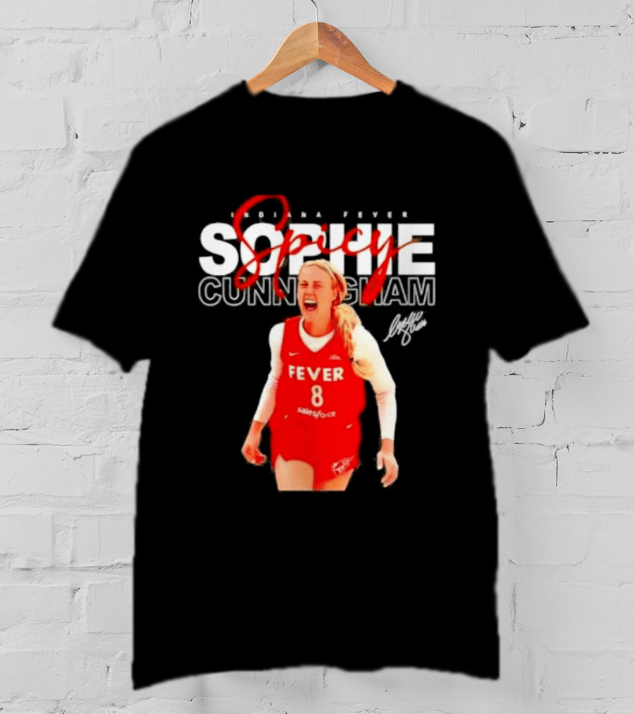 Sophie Cunningham Indiana Fever Spicy Basketball Player Number 8 T-Shirt