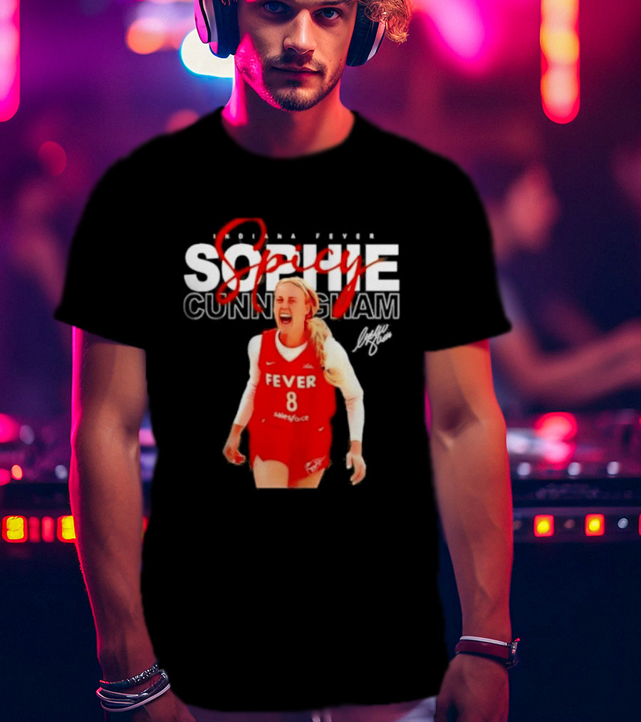 Sophie Cunningham Indiana Fever Spicy Basketball Player Number 8 T-Shirt