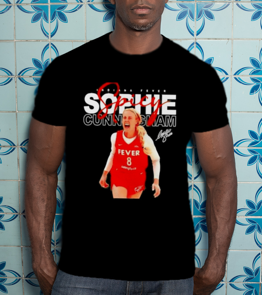 Sophie Cunningham Indiana Fever Spicy Basketball Player Number 8 T-Shirt