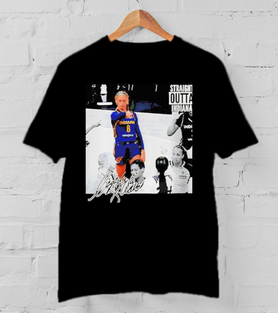 Sophie Cunningham Indiana Basketball Straight Outta Signature T-Shirt