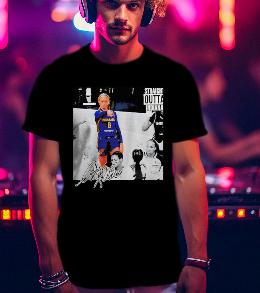 Sophie Cunningham Indiana Basketball Straight Outta Signature T-Shirt