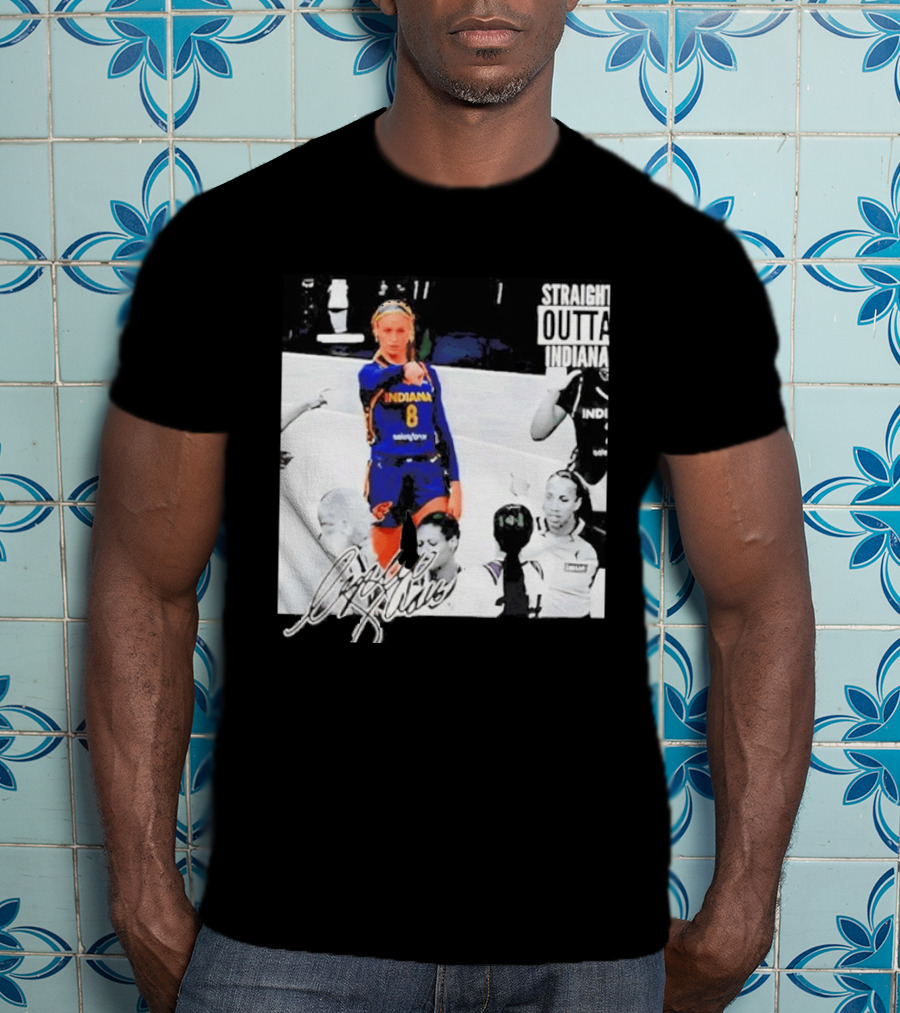 Sophie Cunningham Indiana Basketball Straight Outta Signature T-Shirt
