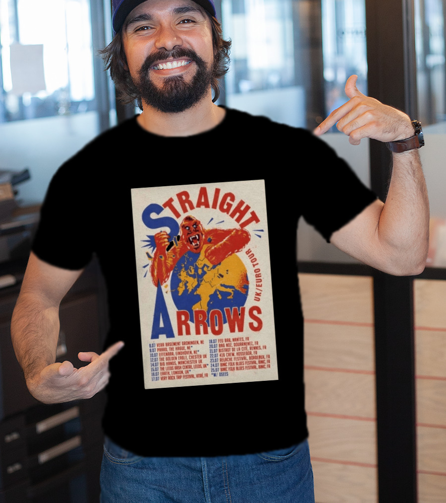 Straight Arrows Euro Uk Tour Live Dates 2026 T-Shirt