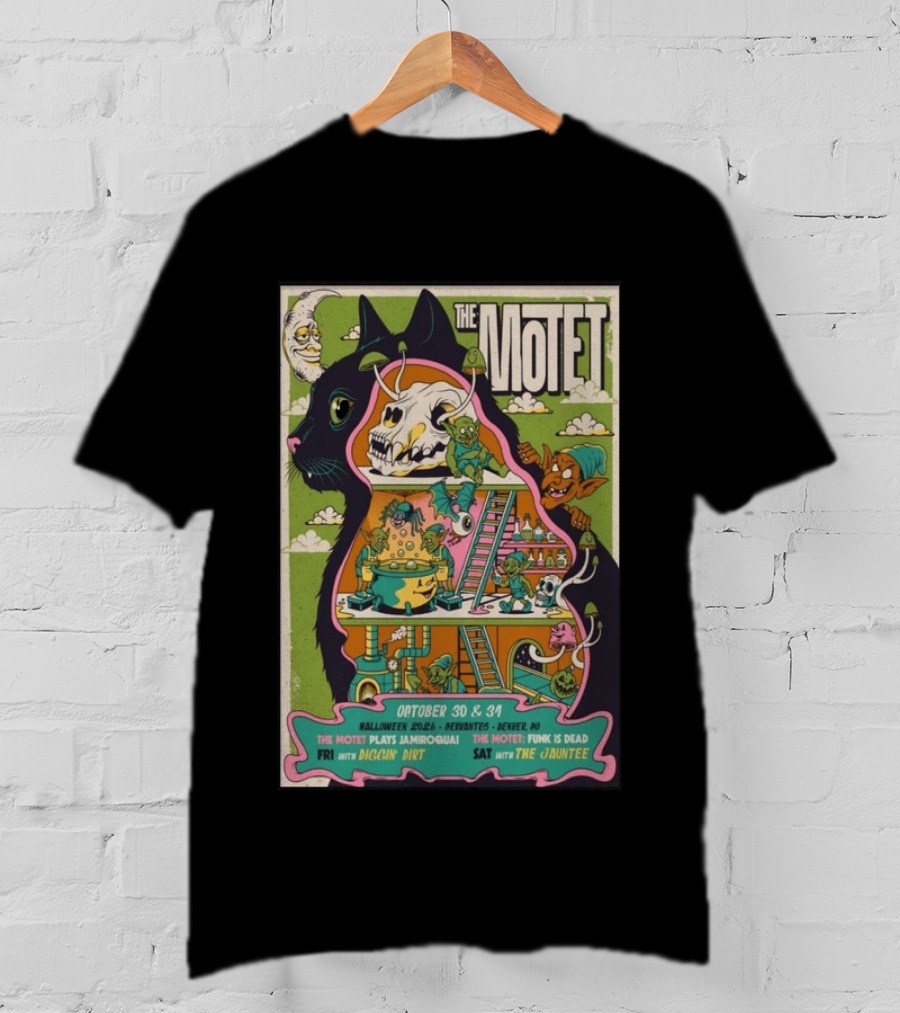 The Motet Halloween 2026 Denver October 30 31 Jamiroquai Funk Is Dead Diggin Dirt Jauntee T-Shirt