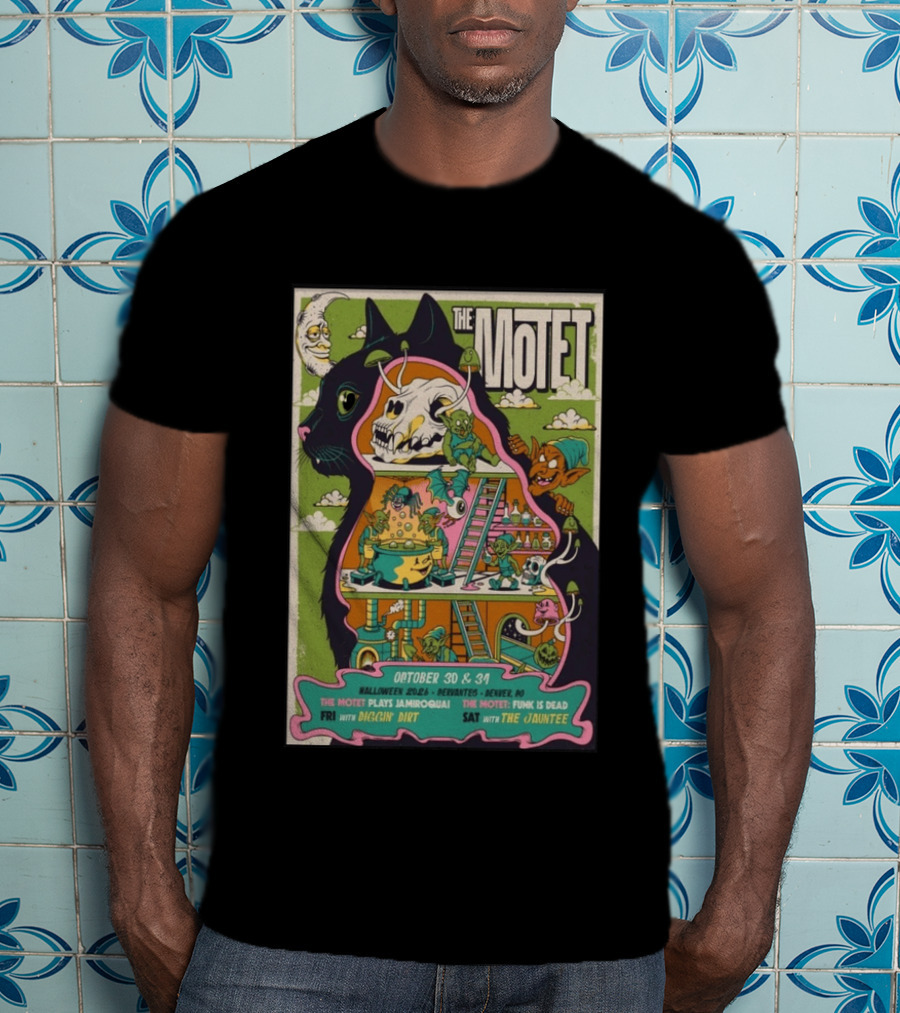 The Motet Halloween 2026 Denver October 30 31 Jamiroquai Funk Is Dead Diggin Dirt Jauntee T-Shirt