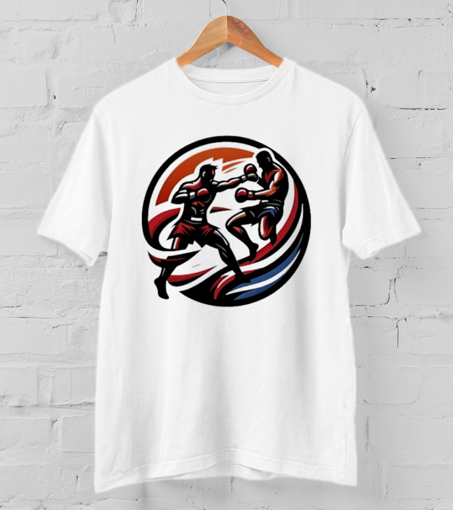 Boxing Fighters Dynamic Circle Rug T-Shirt