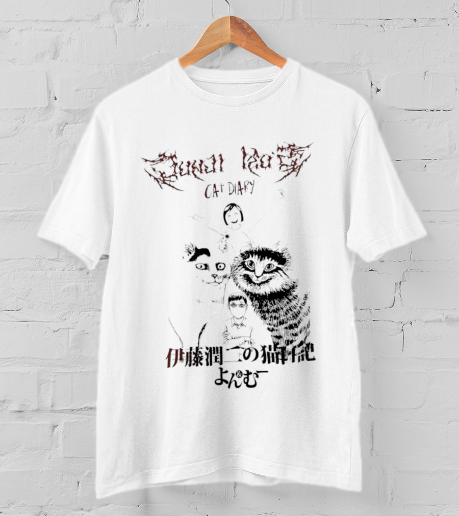 Junji Ito Cat Diary Yon Mu Welcome To House Of Horrors T-Shirt